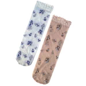 春夏薄款碎花网纱丝袜